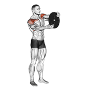 ภาพเคลื่อนไหวสาธิตท่า Weighted Round Arm เน้นกล้ามเนื้อไหล่ (เดลทอยด์)