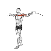ภาพเคลื่อนไหวสาธิตท่า Cable Upper Chest Crossovers เน้นกล้ามเนื้อกล้ามเนื้อหน้าอก