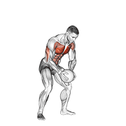 ภาพเคลื่อนไหวสาธิตท่า Medicine Ball Chest Push With Run Release เน้นกล้ามเนื้อกล้ามเนื้อหน้าอก