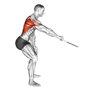 ภาพเคลื่อนไหวสาธิตท่า Cable Palm Rotational Row เน้นกล้ามเนื้อหลังส่วนบน