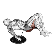 ภาพเคลื่อนไหวสาธิตท่า Band Hip Lift เน้นกล้ามเนื้อกล้ามเนื้อก้น
