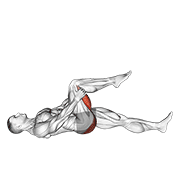 ภาพเคลื่อนไหวสาธิตท่า Leg Up Hamstring Stretch เน้นกล้ามเนื้อต้นขาด้านหลัง (แฮมสตริง)