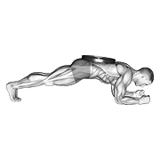 ภาพเคลื่อนไหวสาธิตท่า Weighted Front Plank เน้นกล้ามเนื้อหน้าท้อง