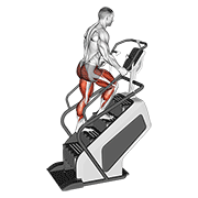ภาพเคลื่อนไหวสาธิตท่า Walking On Stepmill เน้นกล้ามเนื้อระบบหัวใจและหลอดเลือด