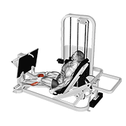 ภาพเคลื่อนไหวสาธิตท่า Lever Seated Calf Press เน้นกล้ามเนื้อน่อง