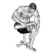 ภาพเคลื่อนไหวสาธิตท่า Seated Piriformis Stretch เน้นกล้ามเนื้อกล้ามเนื้อก้น