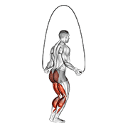 ภาพเคลื่อนไหวสาธิตท่า Jump Rope เน้นกล้ามเนื้อระบบหัวใจและหลอดเลือด