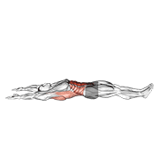 ภาพเคลื่อนไหวสาธิตท่า Arms Overhead Full Sit-up (male) เน้นกล้ามเนื้อหน้าท้อง
