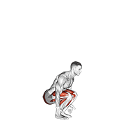 ภาพเคลื่อนไหวสาธิตท่า Semi Squat Jump (male) เน้นกล้ามเนื้อระบบหัวใจและหลอดเลือด