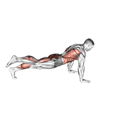 ภาพเคลื่อนไหวสาธิตท่า Power Point Plank เน้นกล้ามเนื้อหน้าท้อง