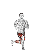 ภาพเคลื่อนไหวสาธิตท่า Curtsey Squat เน้นกล้ามเนื้อกล้ามเนื้อก้น